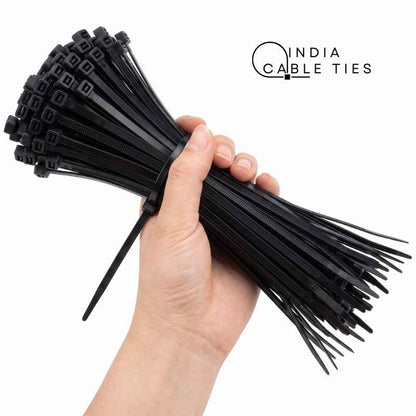 100 mm x 2.5 mm black nylon cable ties pack of 100